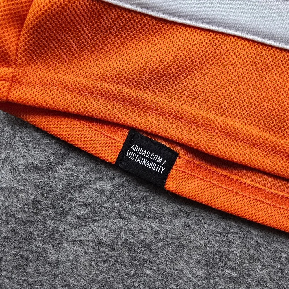 Adidas Edmonton Oilers NHL Jersey Mens 44 Orange Primegreen Hockey Fight Strap